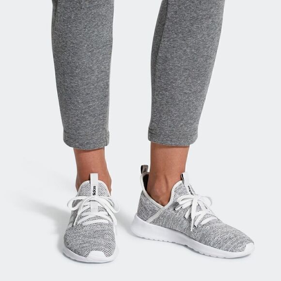 New! ADIDAS Women's Cloudfoam Pure Running Sneakers Shoes Cloud White/Core Black - Picture 2 of 13